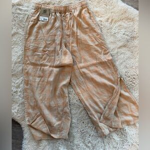 Patagonia Garden Island Pants - Wide-Leg Pants in orange & tan/green check